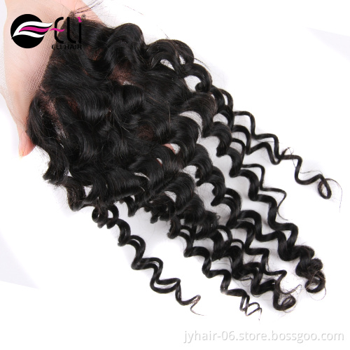 Brazilian Curly Frontal Hair Extension Human 10 Inch Deep Wave Brazilian Hair